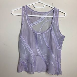 Sheer Lavender Tank Top Blouse